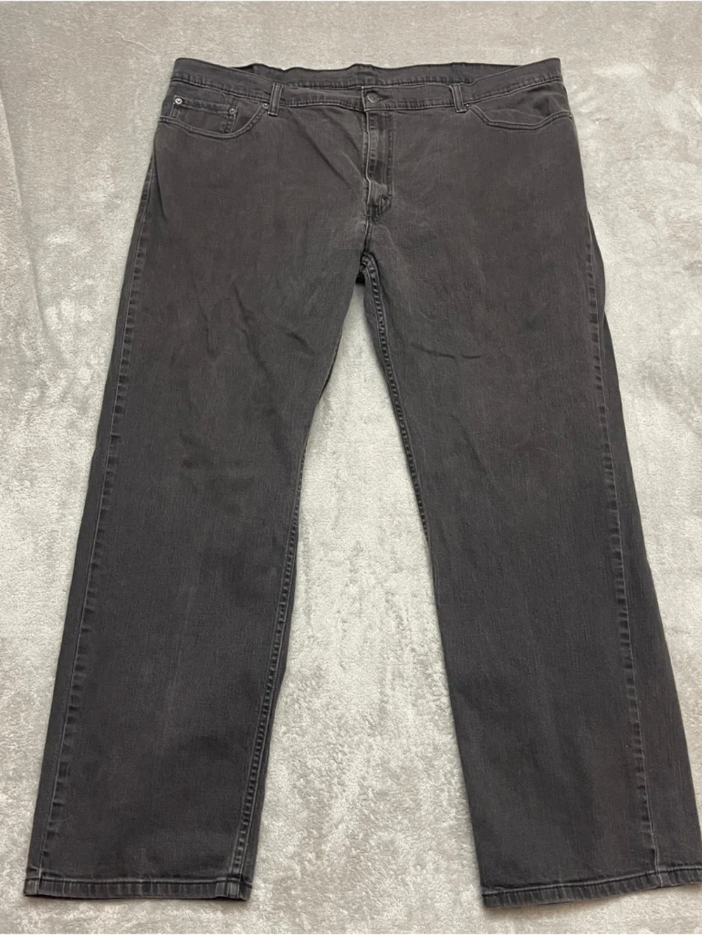 Levis 541 Relaxed Fit Jeans Mens 44x32 Black Medium Wash Stretch Flex